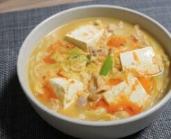 ノンストップのレシピ・豚バラ白菜のお豆腐ごま味噌スープ