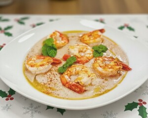 沸騰ワード10のレシピ・赤エビのバナナソース