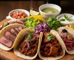 ウワサのお客さまのレシピ・飲める4種の肉タコス