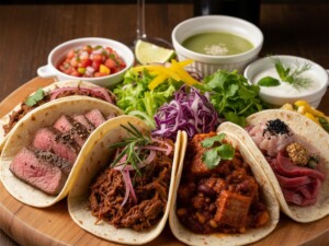 ウワサのお客さまのレシピ・飲める4種の肉タコス