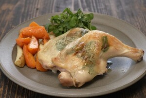 キューピー3分クッキングのレシピ・骨つきチキン ハーブバター焼き