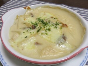 なないろ日和のレシピ・白菜のクリームグラタン