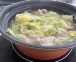 なないろ日和のレシピ・鶏むね肉と湯葉の白菜鍋