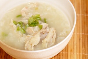 キューピー3分クッキングのレシピ・かぶとささ身の豆乳粥