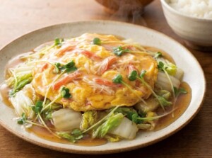 あさイチのレシピ・あんかけかにたま白菜