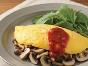 DAIGOも台所のレシピ・きのこのオムレツ