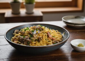 ノンストップのレシピ・きのこ吸いとりパスタ