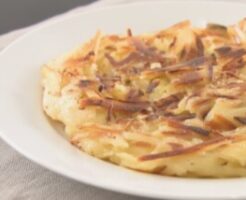 食卓のひみつのレシピ・さつまいもと餅のチヂミ風