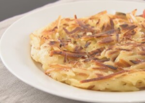 食卓のひみつのレシピ・さつまいもと餅のチヂミ風