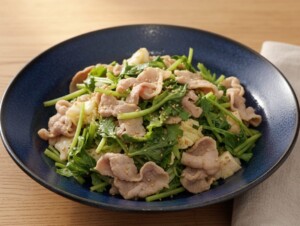 ゴー！ゴー！キッチン戦隊クックルンのレシピ・しゅんぎくサラダ