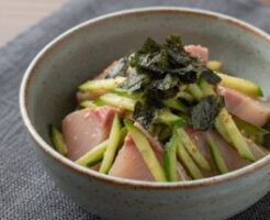 あさイチのレシピ・ぶりときゅうりののりごまあえ