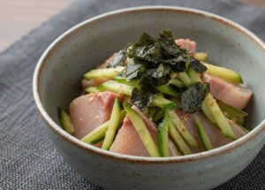 あさイチのレシピ・ぶりときゅうりののりごまあえ