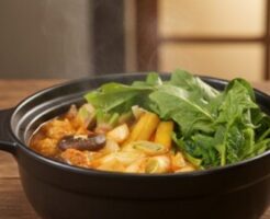 青空レストランのレシピ・ほうれん草のピリ辛味噌鍋