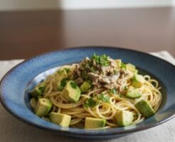 あさイチのレシピ・オイルサーディンとアボカドのパスタ