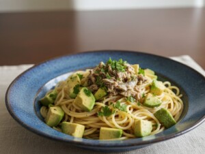 あさイチのレシピ・オイルサーディンとアボカドのパスタ