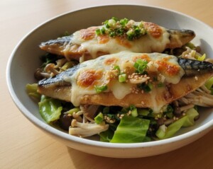 なないろ日和のレシピ・サバの味噌チーズ焼き