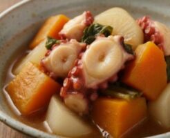 どさんこワイド179のレシピ・タコとカボチャの煮物