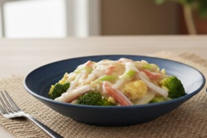 昼めし旅のレシピ・ブロッコリーのカニ風味あんかけ