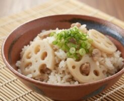 相葉マナブのレシピ・レンコン肉詰め釜飯