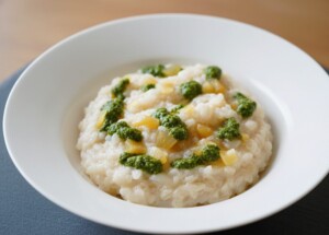 黄金のワンスプーンのレシピ・大葉と数の子のリゾット