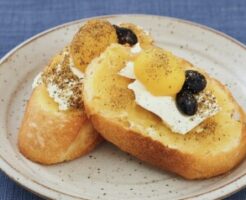 黄金のワンスプーンのレシピ・栗きんとんのオープンサンド