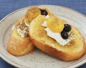 黄金のワンスプーンのレシピ・栗きんとんのオープンサンド