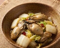 きょうの料理のレシピ・白菜とかきの黒酢炒め