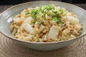 相葉マナブのレシピ・納豆と白菜のチャーハン
