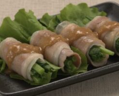 DAIGOも台所のレシピ・芹の豚肉ロール蒸し