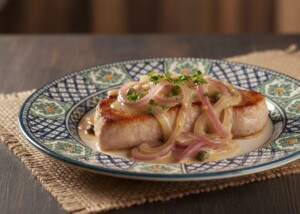 キューピー3分クッキングのレシピ・豚ロースのシャルキュティエール風