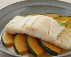 どさんこワイド179のレシピ・鱈とカボチャのみかんあん