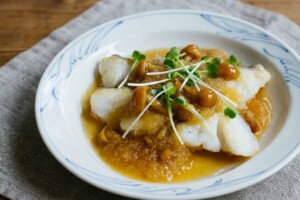 ノンストップのレシピ・鱈のなめこみぞれあんかけ
