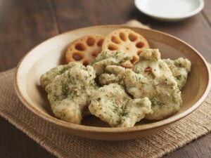 キューピー3分クッキングのレシピ・鶏胸肉の磯辺揚げ