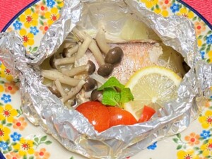 青空レストランのレシピ・ひらめのレモンバターホイル焼き