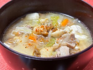 相葉マナブのレシピ・焼きネギの豚汁