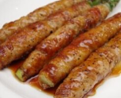 キューピー3分クッキングのレシピ・長ねぎの肉巻き照り焼き