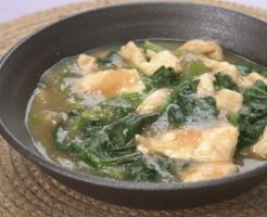 キューピー3分クッキングのレシピ・ささ身と青菜の汁だくみぞれ煮