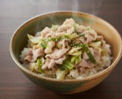 相葉マナブのレシピ・ネギ塩ダレの豚丼