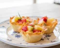ZIPのレシピ・パリパリギョーザ皮のフルーツタルト