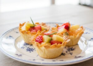 ZIPのレシピ・パリパリギョーザ皮のフルーツタルト