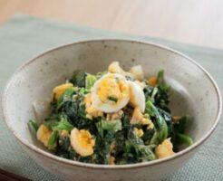 ノンストップのレシピ・ホウレンソウの卵サラダ