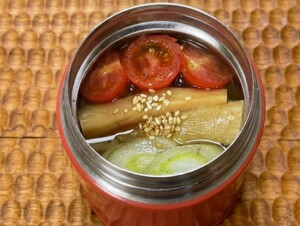 ひるおびのレシピ・ミニトマトとメンマの中華スープ