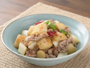 きょうの料理のレシピ・梅豚肉のねぎ炒め