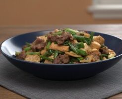 キューピー3分クッキングのレシピ・牛肉とキムチの炒り豆腐