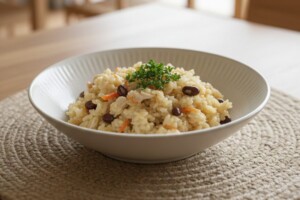 ひるおびのレシピ・豆乳トマトチーズリゾット