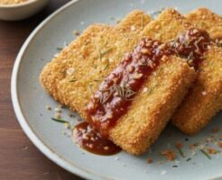 なないろ日和のレシピ・豆腐の香草パン粉焼き