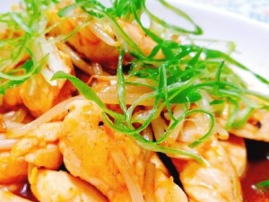 DAIGOも台所のレシピ・ささみと青ネギの炒め物