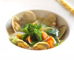 あさイチのレシピ・あさりと春キャベツの梅スープ