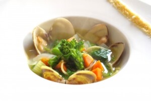 あさイチのレシピ・あさりと春キャベツの梅スープ