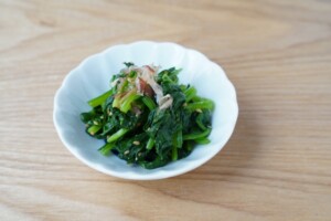 キューピー3分クッキングのレシピ・にらの梅びたし